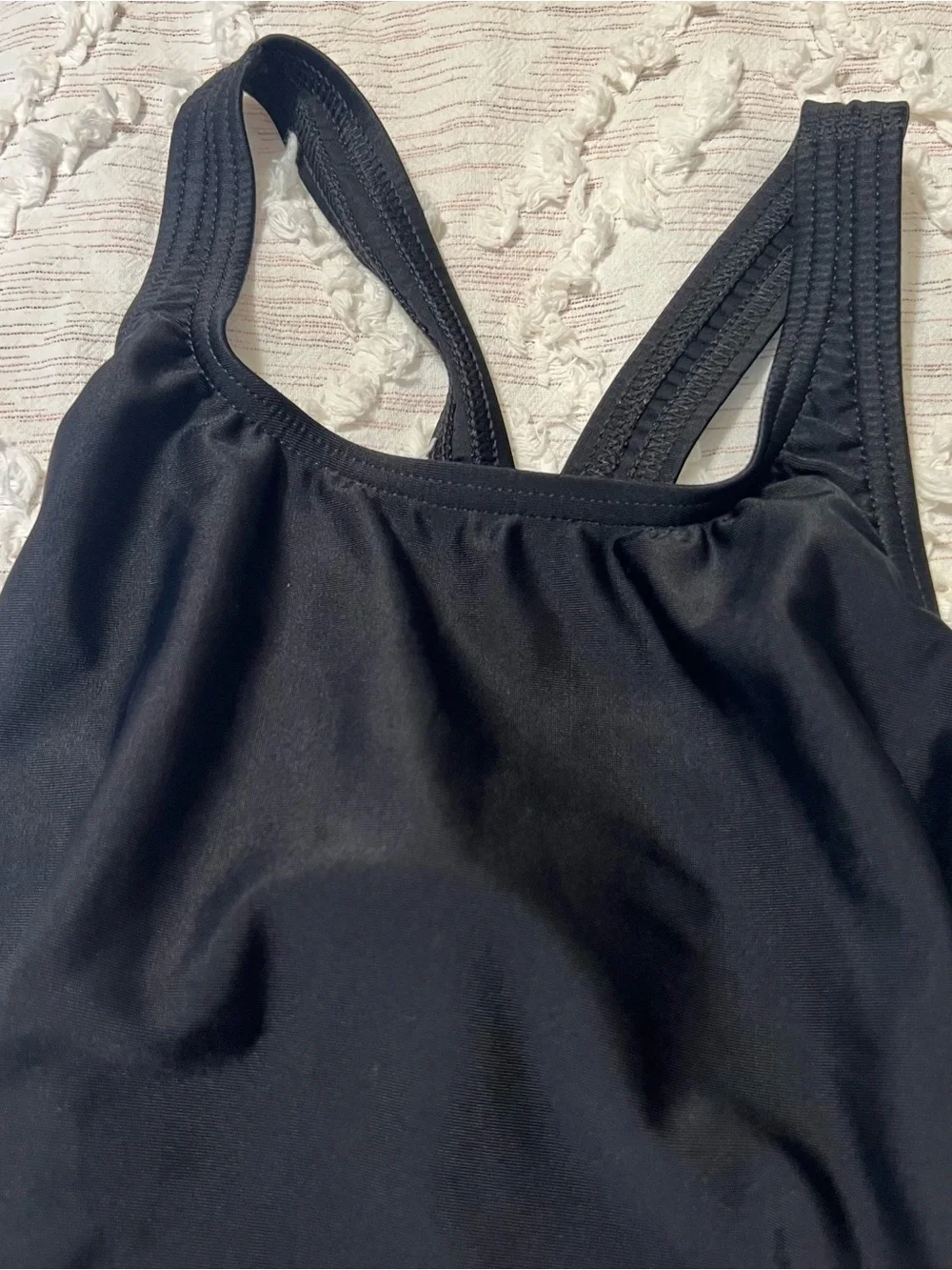 Speedo Black Girls' Classic One-Piece Swimwear Size 26